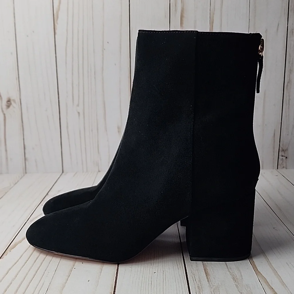 J. Crew Sadie Black Suede Heeled Ankle Boots - Picture 2 of 10